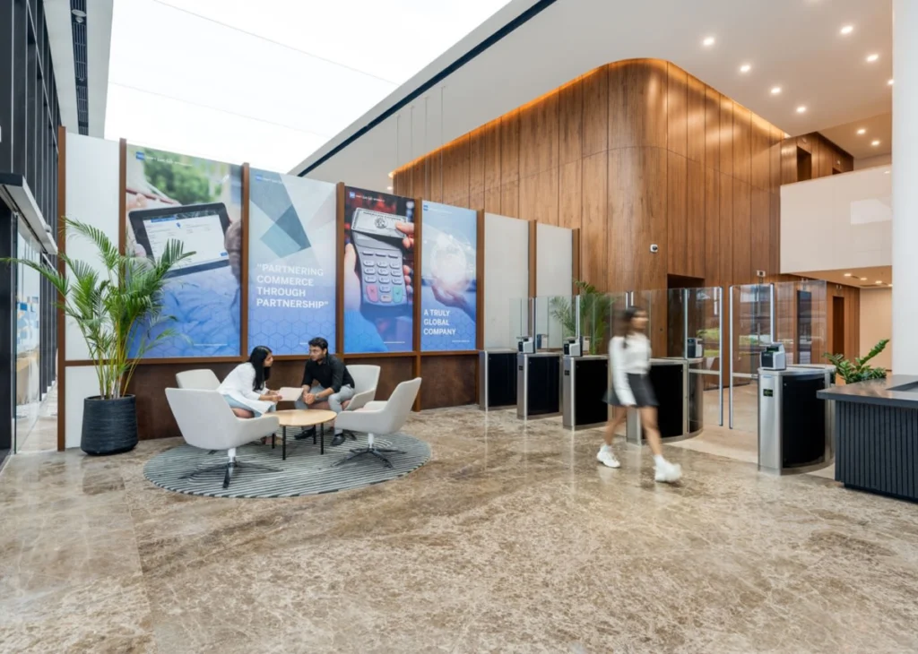 Visitor Management System in Modern Office Reception